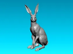 Characters & Creatures STL indir - Sitting long-eared rabbit - 3D print - Rubber Duck