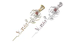 Family pendant rose design necklace PENDANT 3D Print Model in Pendants 579161