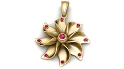Floral pendant 3D Print Model in Pendants 578971