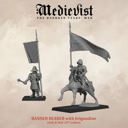 French / English banner bearer with brigandine, mid-15th century