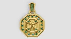 Geometric Pendant 3D Print Model in Pendants 581121