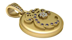 Gold pendant diamond jewelry PENDANT 3D Print Model in Pendants 580012
