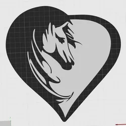 Heart with Horse Head Shape Lightbox
