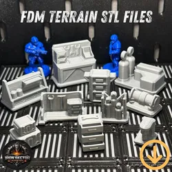 Industrial Sci-Fi Workshop Machinery Scatter Terrain