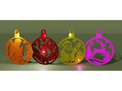 Multiple Christmas baubles