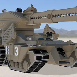 Railgun Turret for Earther Tank