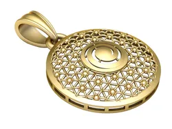 Round diamond pendant 3D Print Model in Pendants 580221