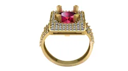 Ruby engagement ring 3D Print Model in Rings 578962