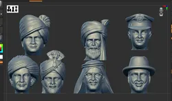 Sculptures & Artworks STL Download - Realistic Male Headsby KeshtoArt