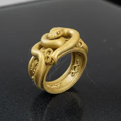 Serpent Embrace Ring – Ornate Snake Jewelry 3D Model