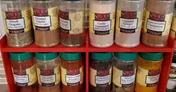 Spice rack for larger spice containers