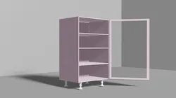 Beautiful pink cabinet with glass door