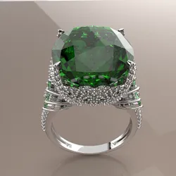 BIG MAIN GEMSTONE RING FILE 3DM AND KEYSHOT RENDERING