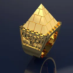 Egyptian Pyramids Big Ring file STL