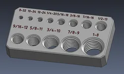 Imperial thread testblock