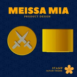 Japanese Samurai Warrior Stamp – Japanese Heritage History - 3D Print File for Detailed Cookie & Clay Impressions