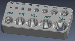 Metric thread testblock