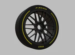 Miniature Enkei EKM3 Rim & Tire  - 3D Print - No Textures