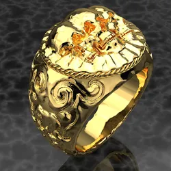 SKULL 18K GOLD RING FILE STL