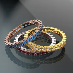 SMALL GEMSTONE 18K GOLD RING SET