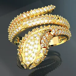 SNAKE DIAMOND 18K GOLD RING