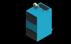Solid fuel pyrolysis boiler