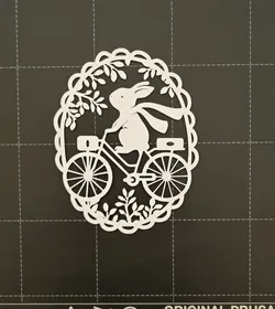 Bunny on bike