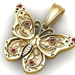 butterfly pendant  3D printable model