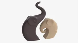 Decorative Ceramic Elephants Set