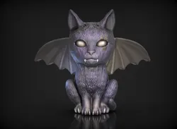 Gargoyle cat 3D Print Model in Sculpture 472588