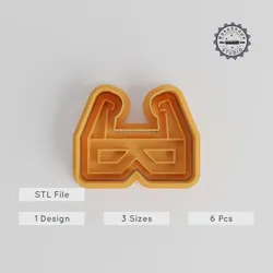 Glasses Shape Cutter & Stamp Set, Perfect for Cookies & Fondant, Includes 6 Pieces, S/M/L Sizes