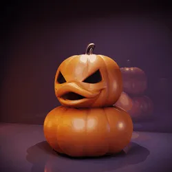 Halloween Pumpkin Duck