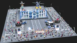 Lego Zombie attack on police station