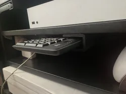 Under Desk/Shelf Keyboard holder - 3 options for install, no supports needed