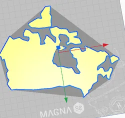Canada outline map, outline map