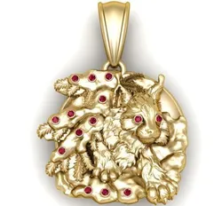 cat pendant 3D printable model