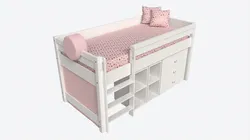Cilek Montes Beg Loft Bed with Dresser and Shelves
