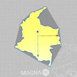 Colombia outline map, outline map
