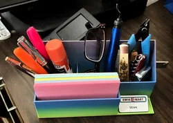 Desk organizer w/ caliper caddy
