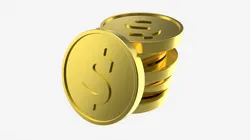 Dollar coin stack