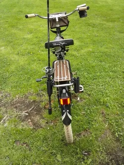 Fishing pole holder for bicycle
