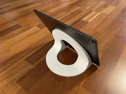 iPad Stand modern curved design, iPad Halter