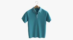 Short Sleeve Polo Shirt for Men Mockup 01 Hanging