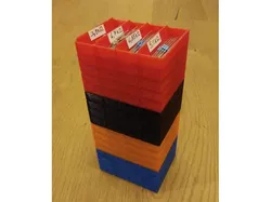 Simple stackable resistor / diode storage box sorting box THT components