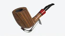 Smoking Pipe Half-bent Briar Wood 01