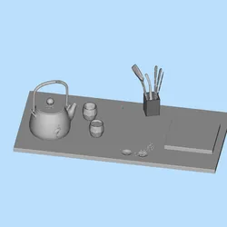 Tea Ceremony Tea Set 01 Digital Model