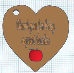 thank you teacher key ring