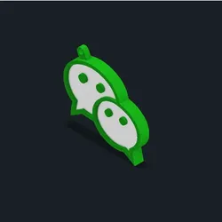 Wechat Apps Logo Keychain