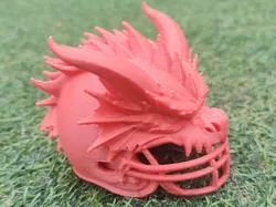 3D printer bestanden | 3MF | Horned Dragon Monster Sport Player Helmet Figurine