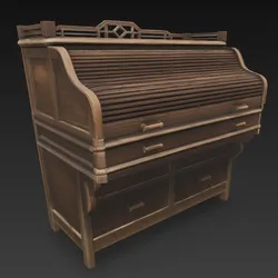Diorama Modelismo Antique Desk Closed with shutters